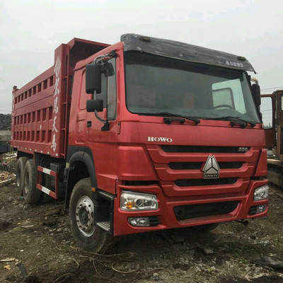 Gebruikte Howo 6x4 Dumper Truck Tipper 375 met normale cruise control en handmatig venster