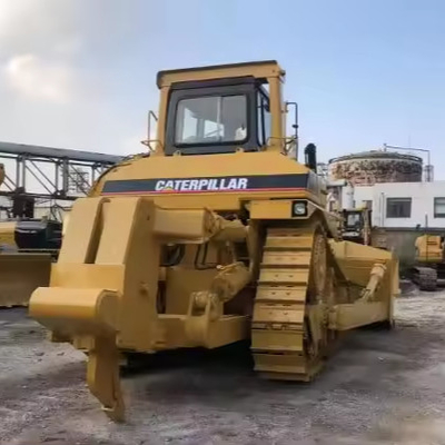 Gebruikte CAT D9N D9R bulldozer in Shanghai met 3408C motor en 48000 KG machinegewicht