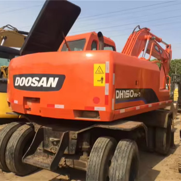 15ton Digger Doosan DH150W-7 Wheel Excavator met originele Korea Hydraulische cilinder