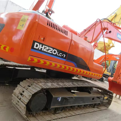 Doosan DH220LC-7 22 ton graafmachine OORIGINALE hydraulische klep en 1,2 emmercapaciteit gebruikt