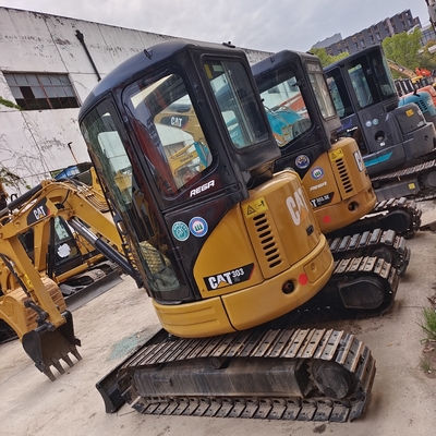 1200 Werktijden Gebruikte 303Cr graafmachines CAT 303.5E Mini-graafmachines 3,5 ton met bevestigingen