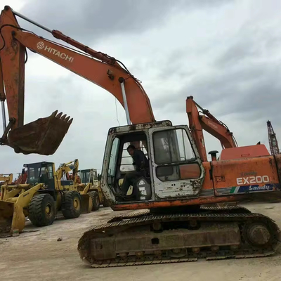 20 ton Japanse originele gebruikte Hitachi graafmachine EX200-1 EX200-3 met 2015 ISUZU motor