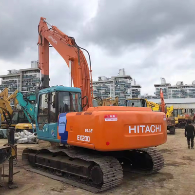 Gebruikte Hitachi ZX200 EX200-3 EX200-5 Crawler Wheel Excavator met 1CBM Bucket Capacity