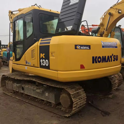 Gebruikte Komatsu PC130-7 graafmachine 13 ton Crawler graafmachine met originele hydraulische klep