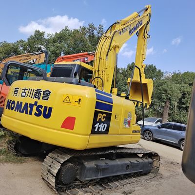 800 werkuren Komatsu gebruikte graafmachine PC110 met originele hydraulische klep
