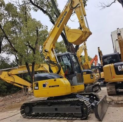7190 kg bedrijfsgewicht Gebruikte Komatsu PC78US graafmachine met originele hydraulische klep