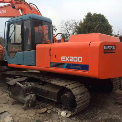 Gebruikte Hitachi EX200-1 Crawler Excavator ZX200-3 ZX200-5 EX120-3 in Shanghai ISUZU Motor